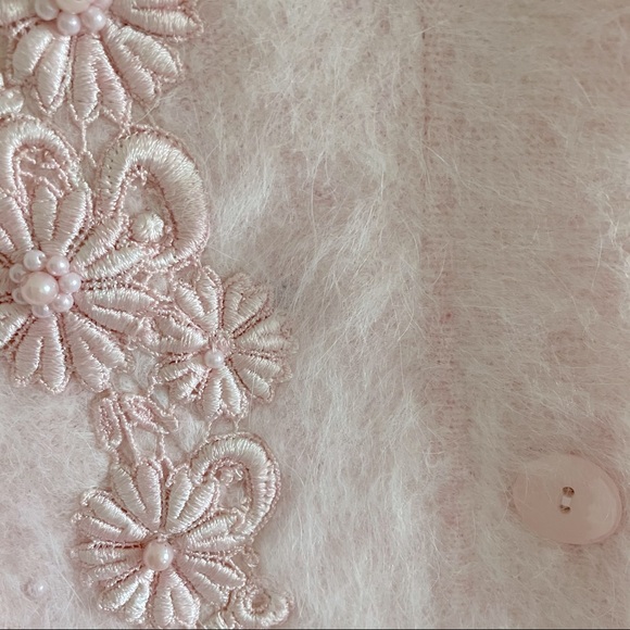 Vintage Angora Hair Knit Oversized Eyelash Jacket - Picture 3 of 16